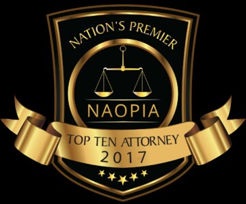 Top 10 Attorney 2017 award plaque for Lloyd K. Benedict
